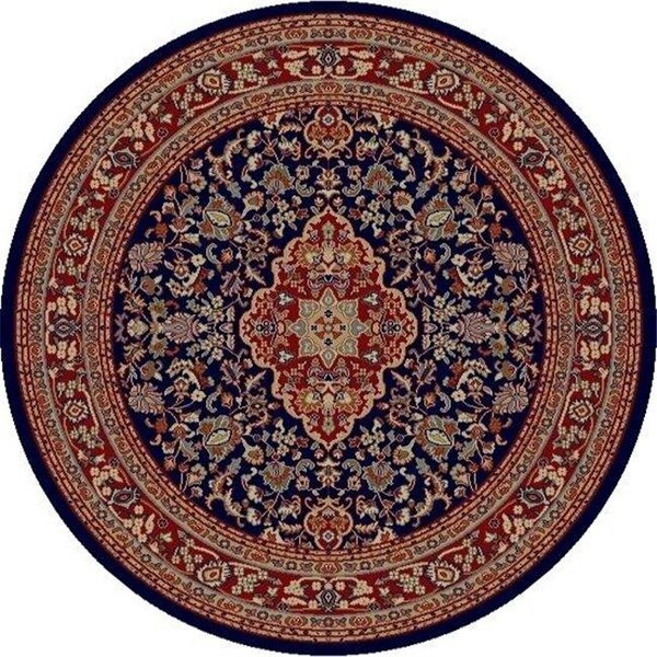 Concord Global Trading Concord Global 41040 5 ft. 3 in. Jewel Heriz - Round; Navy 41040 - main